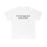 I'm not gay, but $20 is $20 Tee